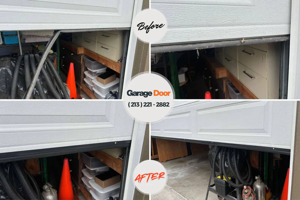 Before and after: garage door repair Mill Creek East, WA